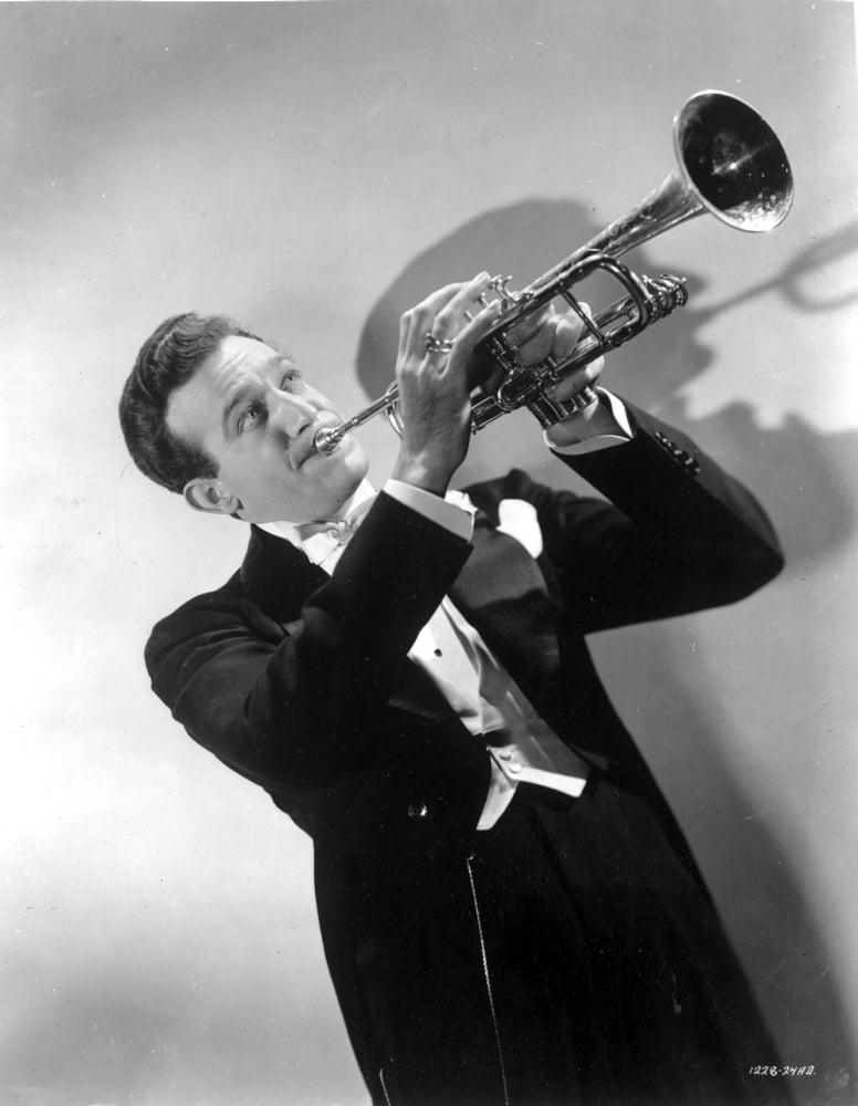 Harry James playing trumpet photo print, capturing the essence of jazz music.