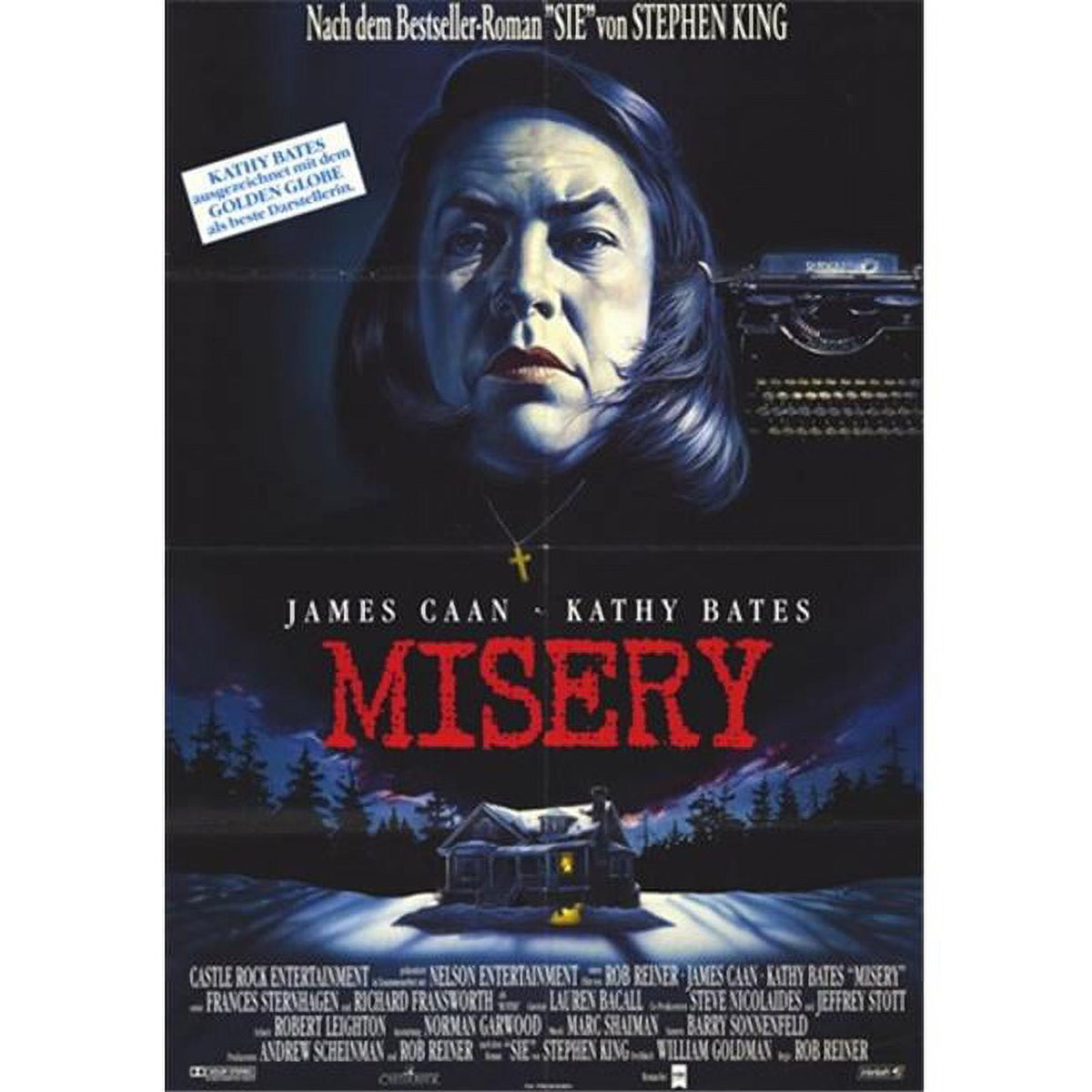 Misery movie poster 11x17 print featuring iconic imagery from the film.