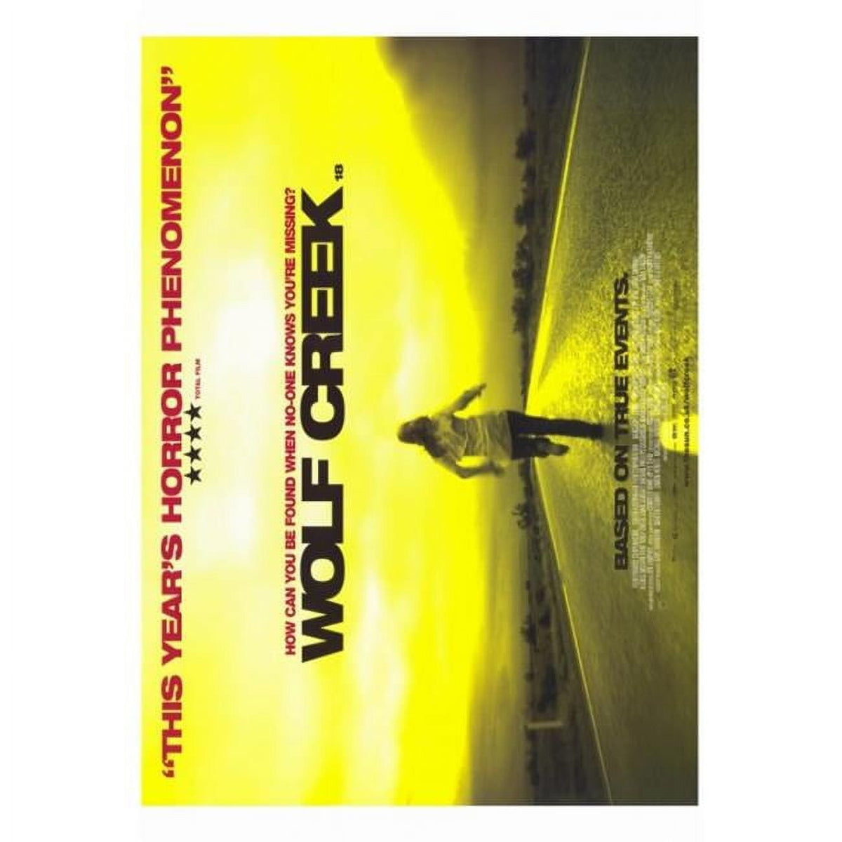 Wolf Creek Movie Poster Print in 27x40 size, showcasing horror film art.