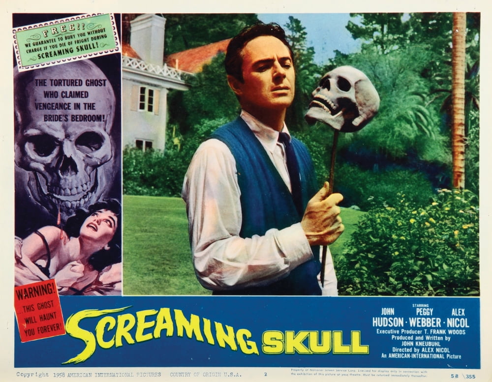 The Screaming Skull poster print in various sizes.