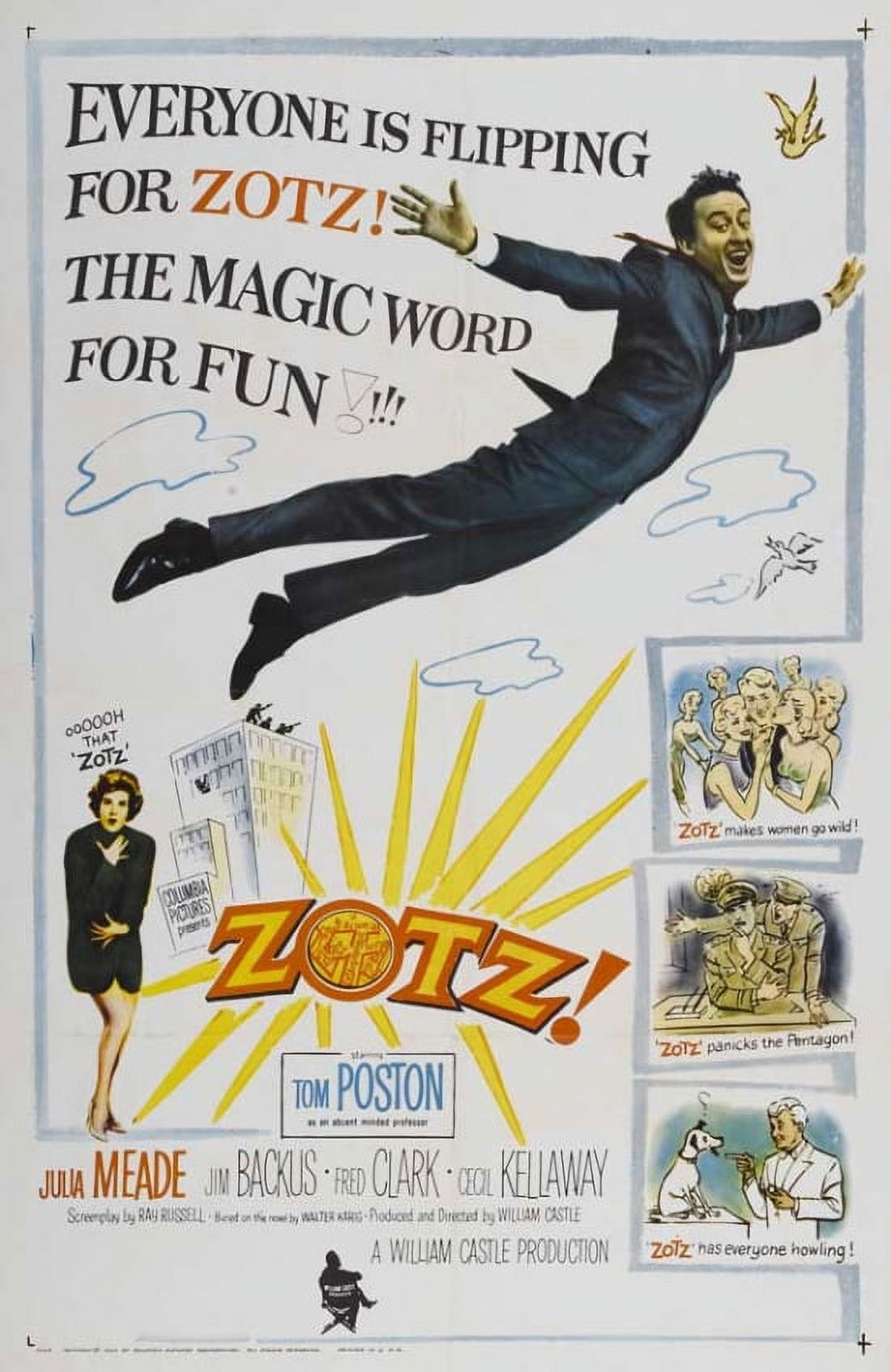 Zotz Movie Poster 11x17 Print showcasing vibrant colors and classic film charm.