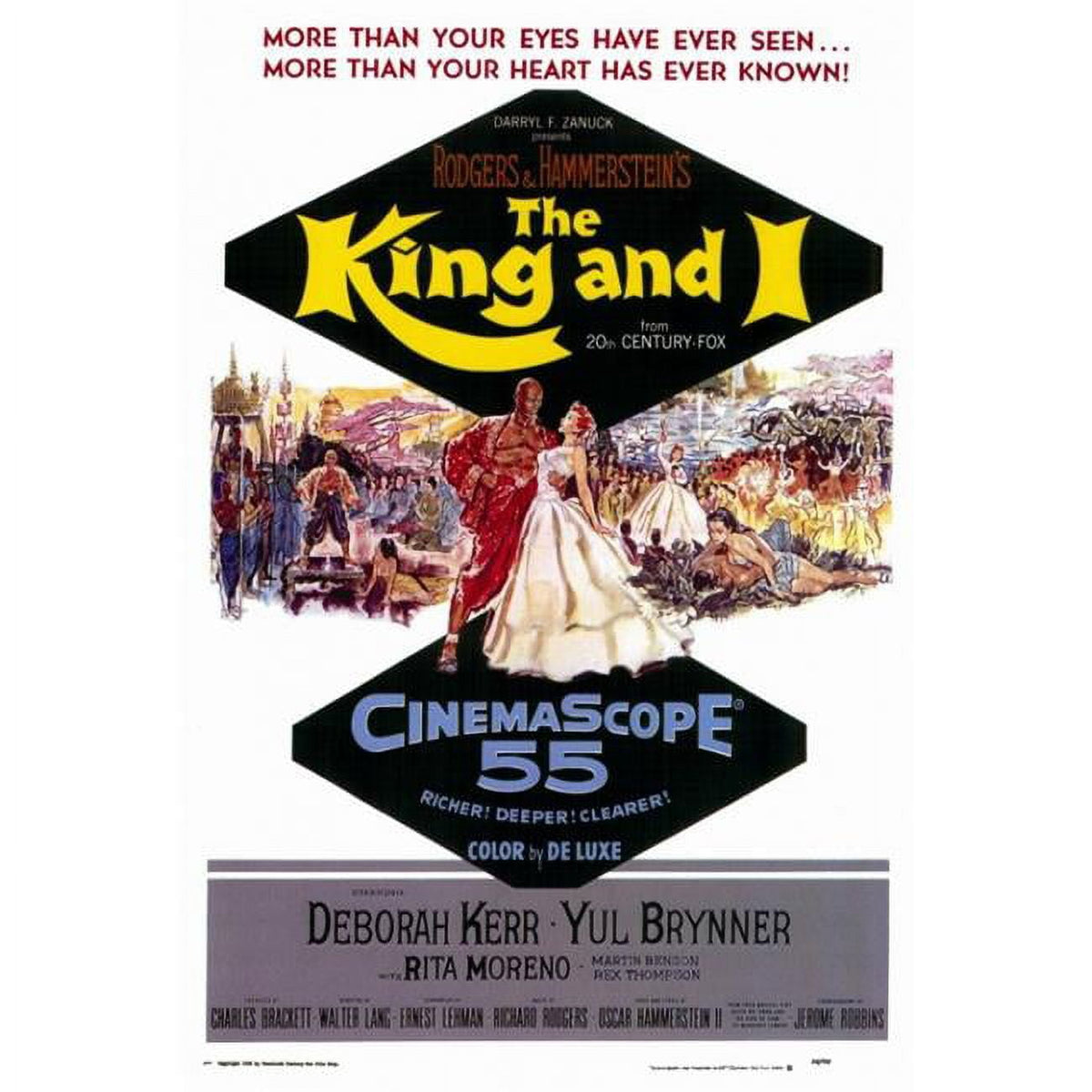 The King and I Movie Poster Print - 27x40 size, vibrant colors and classic imagery.