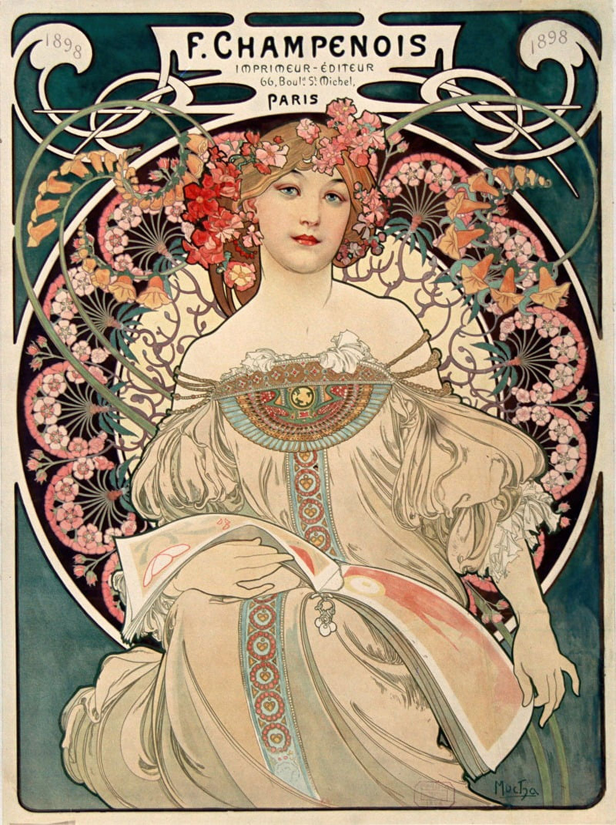 F. Champenois Imprimeur-Editeur Poster Print by Alphonse Mucha