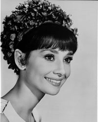 Audrey Hepburn headshot photo print, iconic Hollywood star