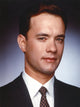 Close-up portrait photo print of Tom Hanks in a black coat.