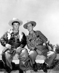 'Ride 'Em Cowboy' photo poster print featuring Abbott and Costello from 1942.