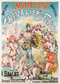Le Chevalier Aux Fleurs (1897) art print by Alfred Choubrac, vibrant floral design.