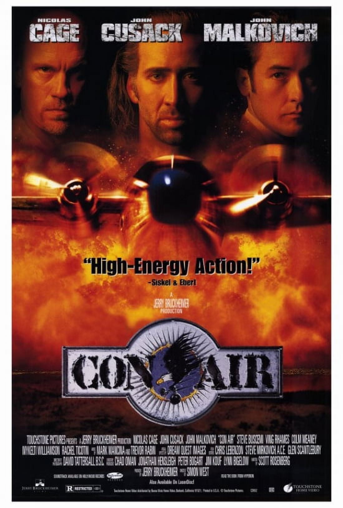 Con Air Movie Poster Print showcasing thrilling action scenes.