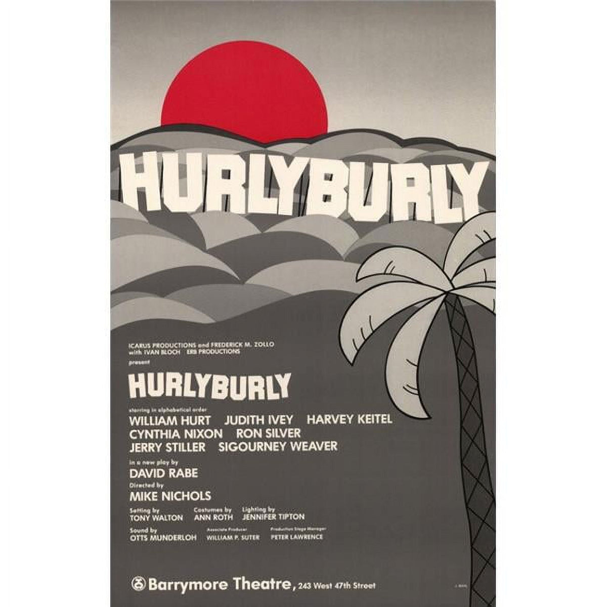 Hurlyburly Broadway Movie Poster Print 27x40