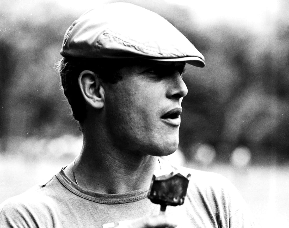 Paul Newman enjoying ice cream photo print