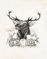 Benevolent and Protective Order of Elks 1909 vintage poster print