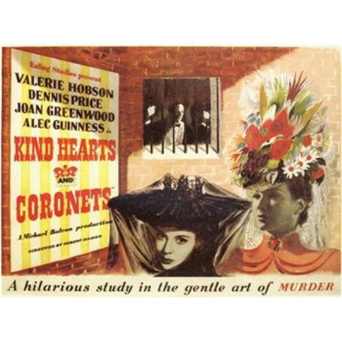 Kind Hearts and Coronets Movie Poster 17x11 - Classic Film Art