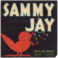 Vintage Citrus Label Poster Print from the 1930s featuring vibrant colors and intricate designs.