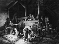The Adoration of the Shepherds Poster Print by Christian Wilhelm Ernst Dietrich, 8 x 10 size.