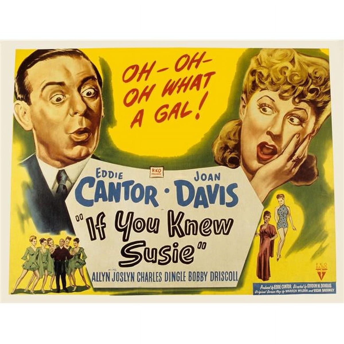 If You Knew Susie movie poster featuring Eddie Cantor and Joan Davis, 1948 classic film artwork.