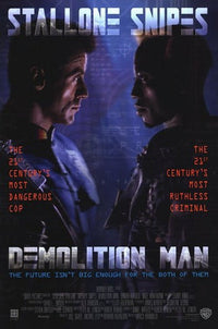 Demolition Man Movie Poster 11x17 featuring vibrant colors and iconic imagery.