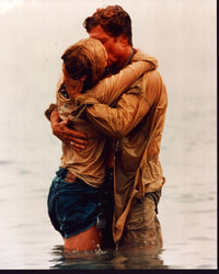 Michelle Pfeiffer and Robert Redford kissing in Up Close & Personal photo print.
