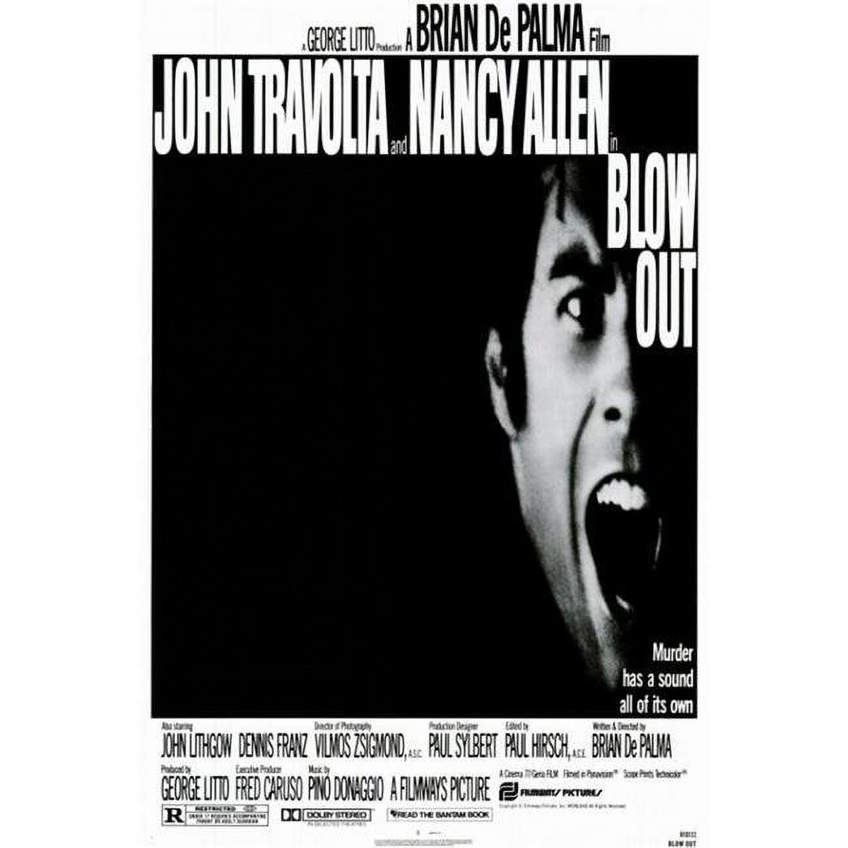 Blow Out Movie Poster Print - 27 x 40 inches featuring iconic film imagery.