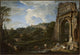 Landscape with the Arch of Titus Art Print by Giovanni Paolo Panini, showcasing historical architecture and serene landscapes.