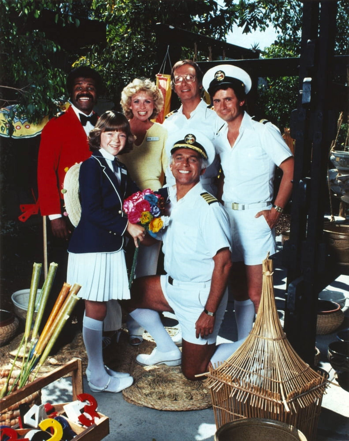 Love Boat Cast Portrait Photo Print featuring iconic characters from the classic TV show.