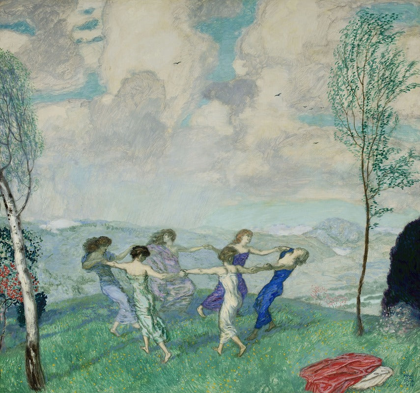 Dancing Circle Art Poster Print by Franz von Stuck