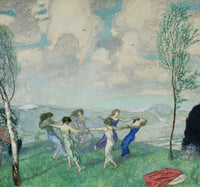 Dancing Circle Art Poster Print by Franz von Stuck