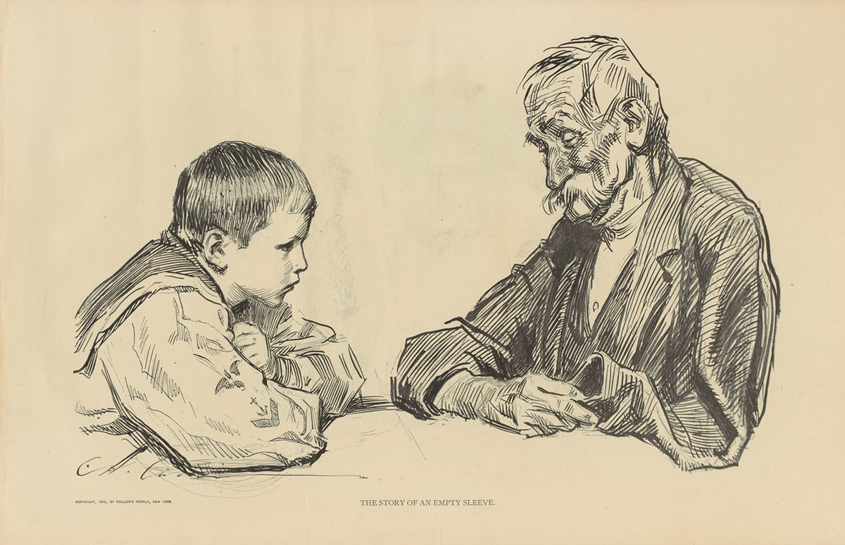 The Story of an Empty Sleeve Poster Print by Charles Dana Gibson