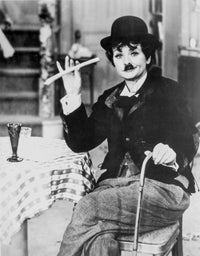 Lucille Ball dressed as Charlie Chaplin vintage photo print