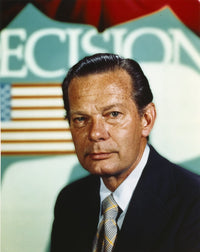 David Brinkley portrait photo print in black coat, 8x10 and 16x20 sizes.