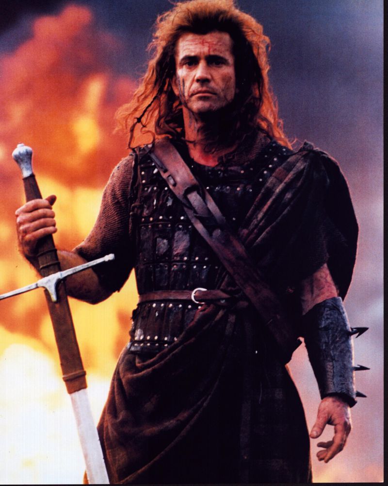 Mel Gibson with sword in Braveheart photo print