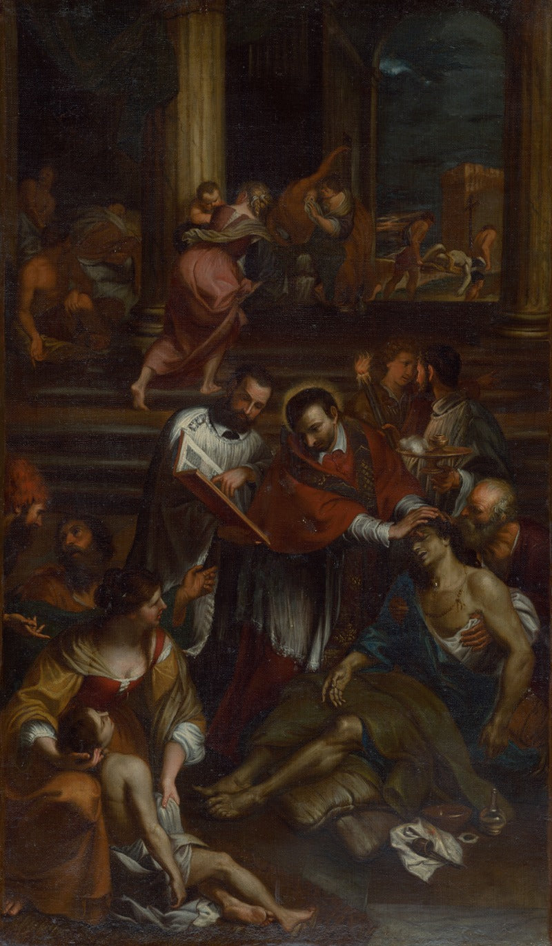 Saint Charles of Borromeo among Plague Victims poster print