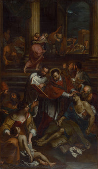 Saint Charles of Borromeo among Plague Victims poster print