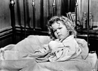 Shirley Temple sitting on the bed portrait photo print