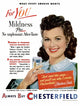 Chesterfield Advertising Photo Print featuring Barbara Hale in vintage style