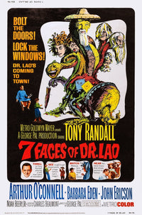 Seven Faces of Dr. Lao 1964 movie poster print featuring Tony Randall.