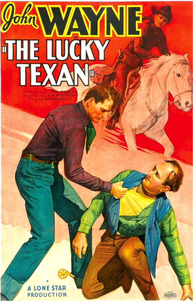 The Lucky Texan movie poster print featuring John Wayne, 1934