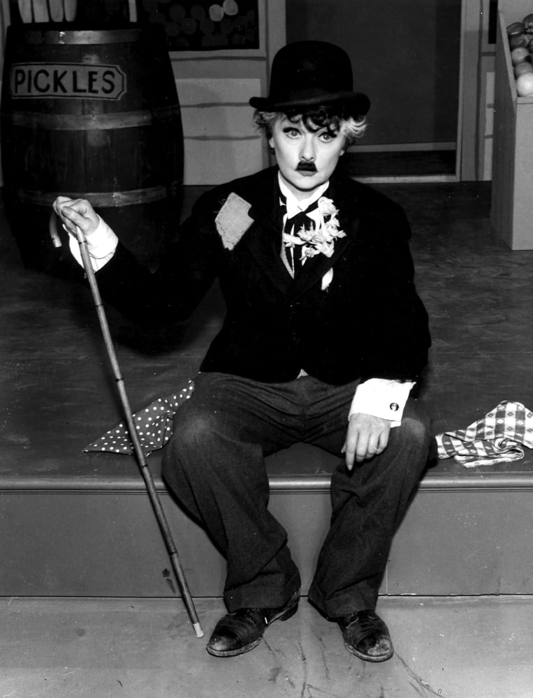 Lucille Ball dressed as Charlie Chaplin photo print