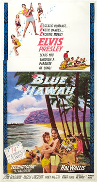Blue Hawaii movie poster masterprint showcasing vibrant Hawaiian scenery.
