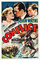 Conflict movie masterprint poster featuring Jean Rogers and John Wayne.