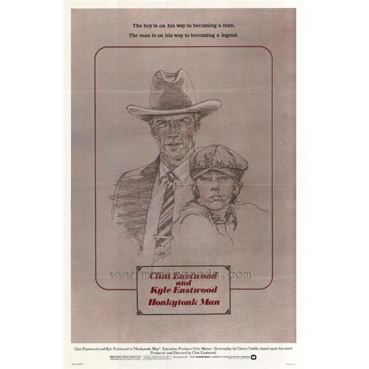 Honkytonk Man Movie Poster Print - 27x40 inches