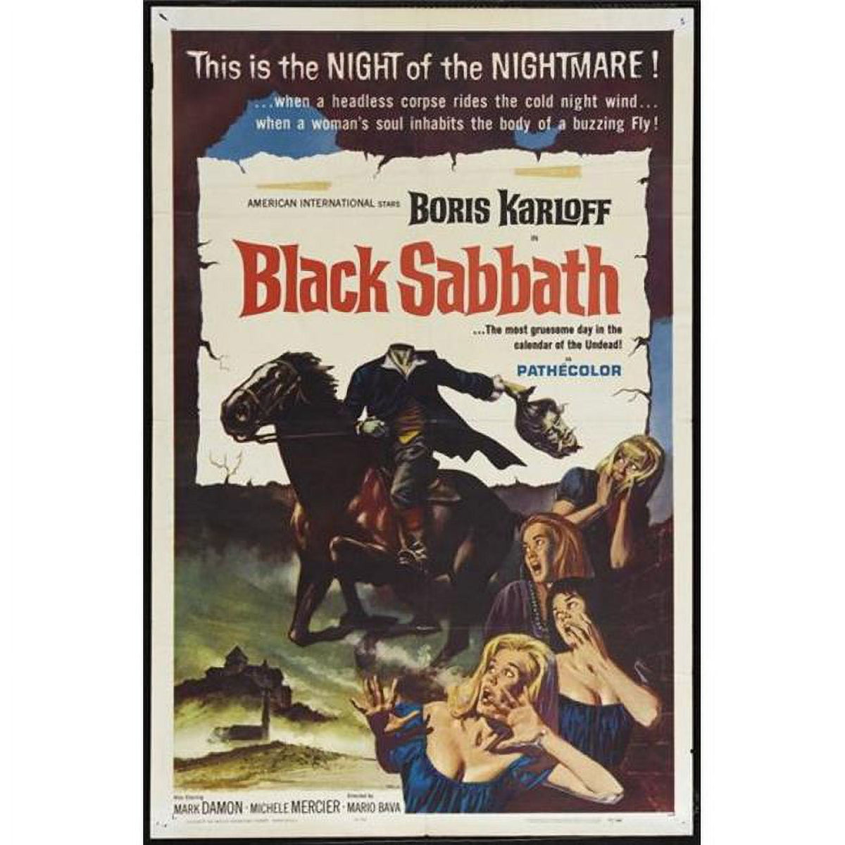 Black Sabbath movie poster print 27x40 inches, perfect for rock music fans.