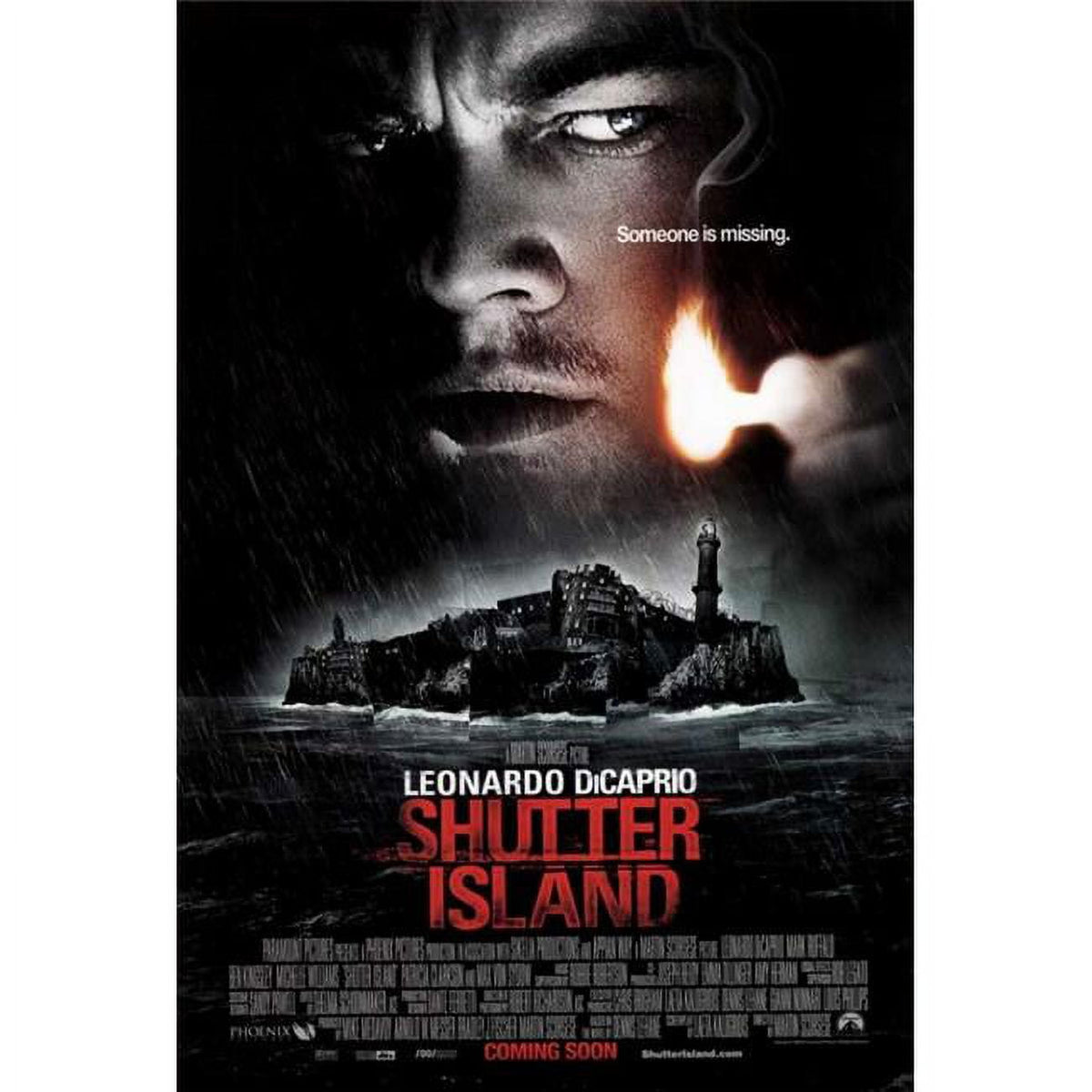 Shutter Island movie poster print showcasing dramatic imagery.