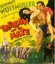 Tarzan and His Mate movie poster print featuring Maureen O'Sullivan and Johnny Weissmuller, 1934.