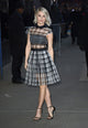Julianne Hough candid photo print wearing Self-Portrait dress in New York City, March 2015.