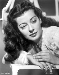 Gail Russell posed in elegant dress photo print, vintage Hollywood style.