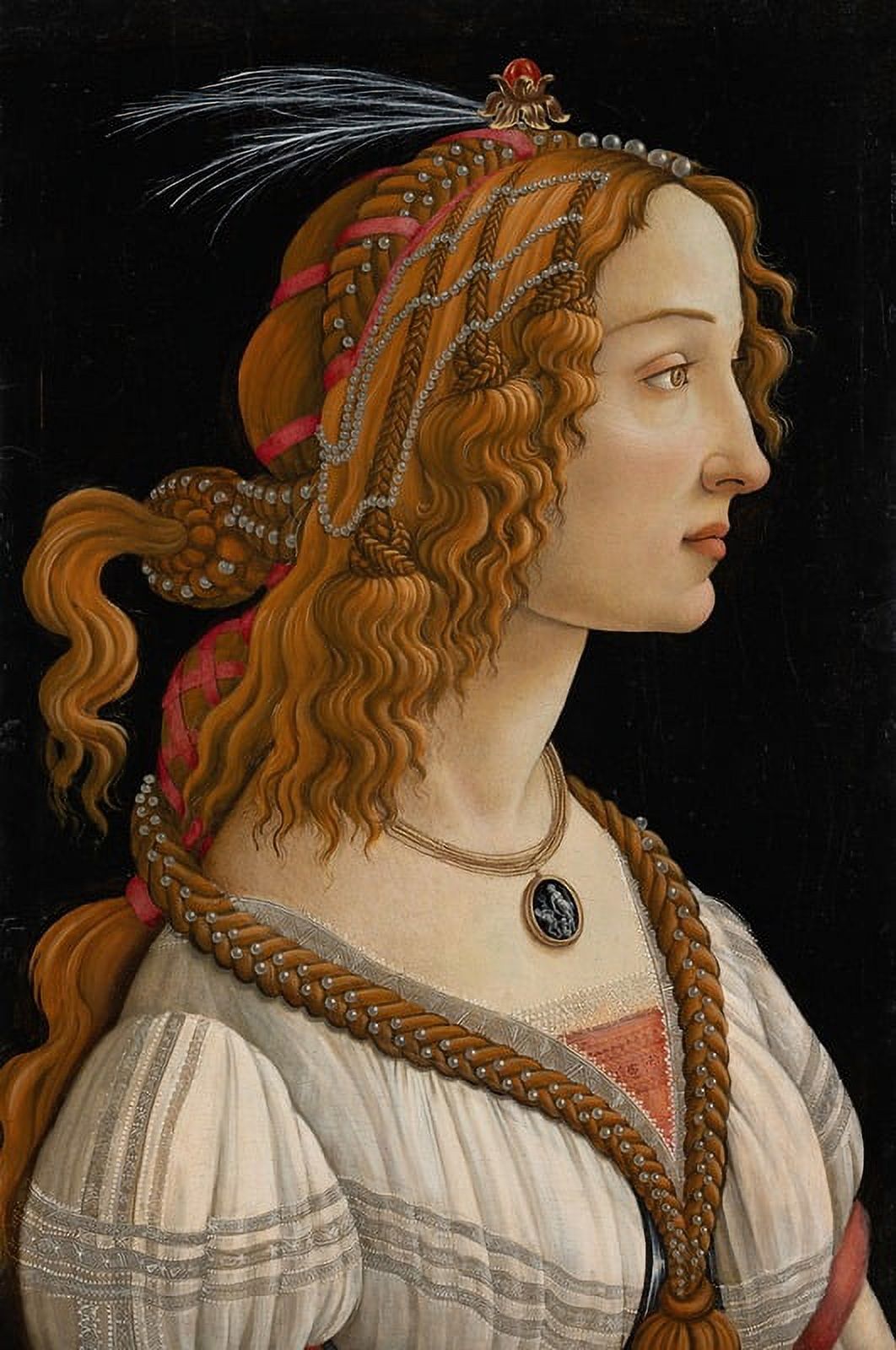 Portrait of Simonetta Vespucci as Nymph Fine Art Print by Sandro Botticelli