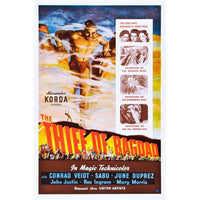 The Thief of Bagdad movie poster featuring Sabu, John Justin, and June Duprez, 1940 film art print.