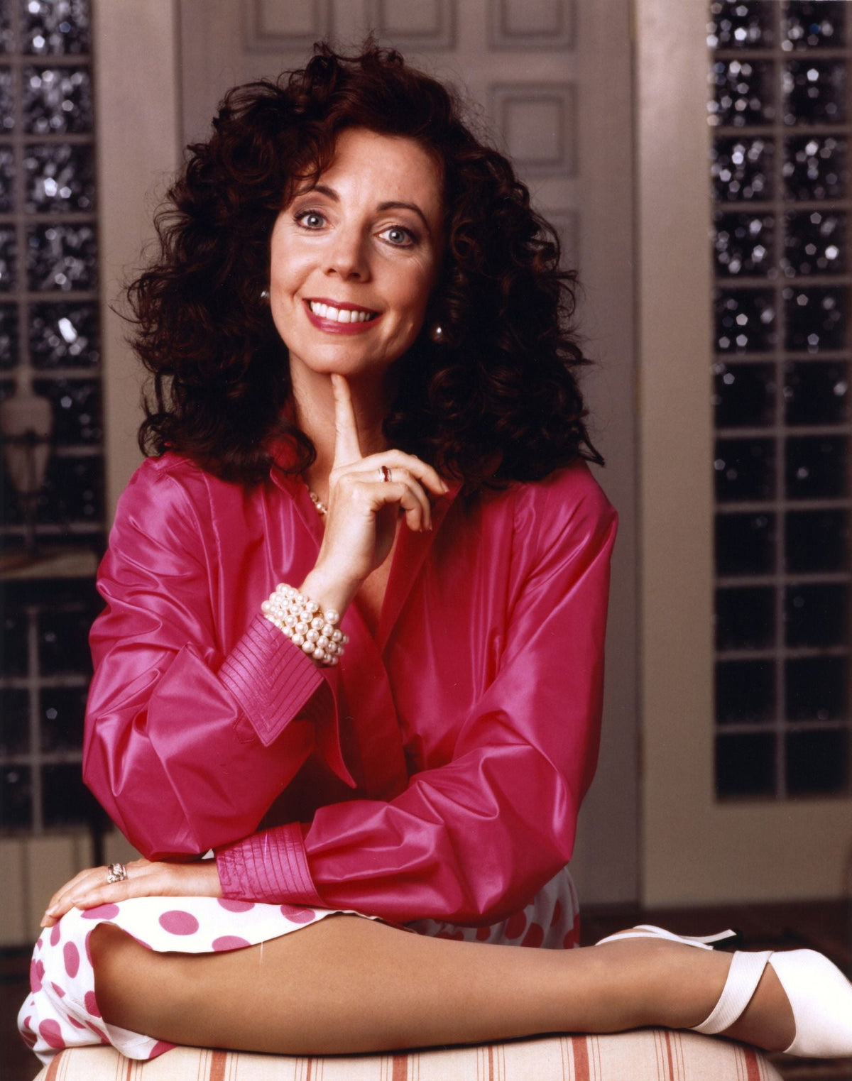 Rita Rudner Pink Blouse Photo Print showcasing her comedic charm