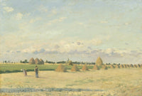 Landscape Ile-De-France fine art print by Camille Pissarro, 1873 French Impressionist painting.