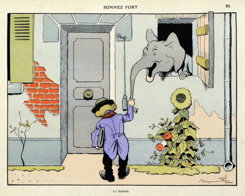 Benjamin Rabier Vintage Poster Print showcasing whimsical illustration